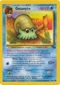 pokemon fossil omanyte 52 62