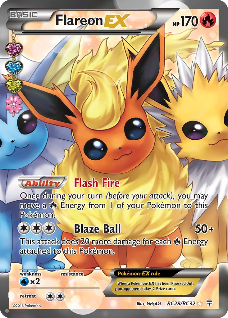 Flareon EX FULL ART RC28-RC32