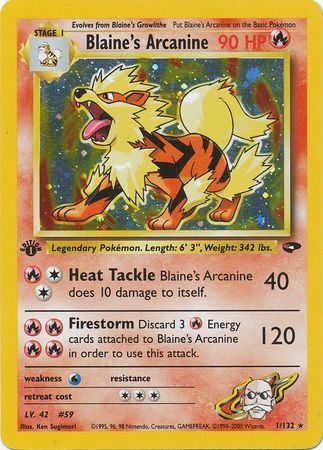 Blaine's Arcanine - 1-132 - 1st Edition