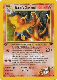 pokemon gym challenge 1st edition blaine s charizard 2 132 1st edition