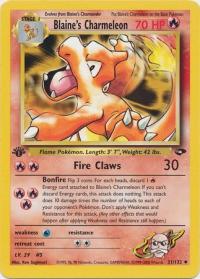 pokemon gym challenge 1st edition blaine s charmeleon 31 132 1st edition