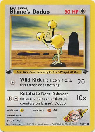 Blaine's Doduo - 61-132 - 1st Edition