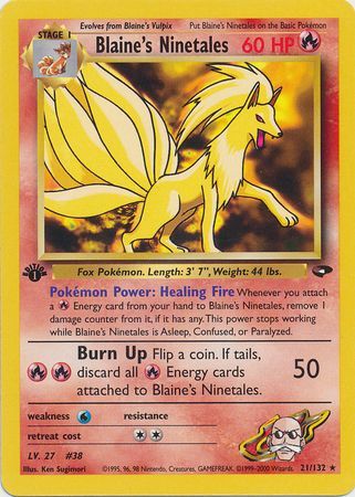 Blaine's Ninetales - 21-132 - 1st Edition