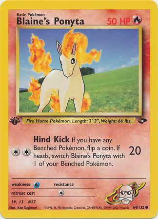 Blaine's Ponyta - 64-132 - 1st Edition