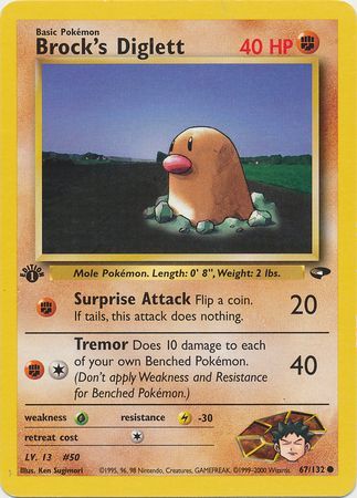 Brock's Diglett - 67-132 - 1st Edition