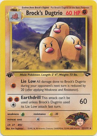 Brock's Dugtrio - 22-132 - 1st Edition