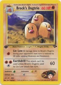 pokemon gym challenge 1st edition brock s dugtrio 22 132 1st edition