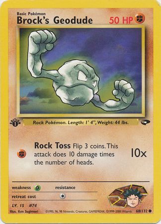 Brock's Geodude - 68-132 - 1st Edition