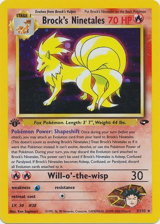 Brock's Ninetales - 3-132 - 1st Edition