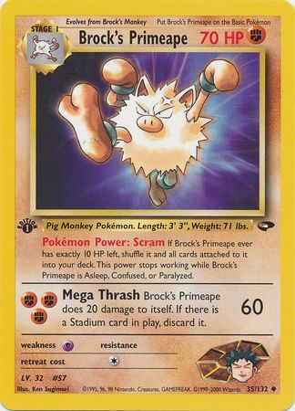 Brock's Primeape - 35-132 -  1st Edition