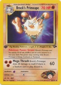 pokemon gym challenge 1st edition brock s primeape 35 132 1st edition