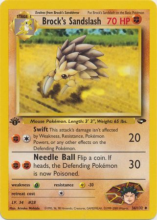 Brock's Sandslash - 36-132 - 1st Edition