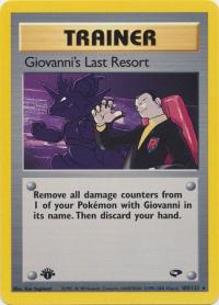 pokemon gym challenge 1st edition giovanni s last resort 105 132 1st edition