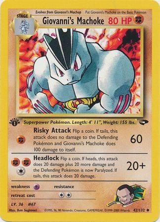 Giovanni's Machoke - 42-132 - 1st Edition