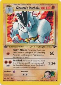 pokemon gym challenge 1st edition giovanni s machoke 42 132 1st edition