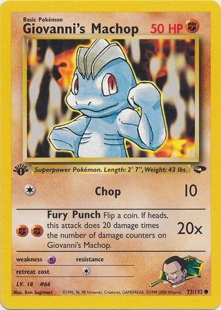 Giovanni's Machop - 72-132 - 1st Edition