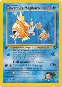 pokemon gym challenge 1st edition giovanni s magikarp 73 132 1st edition