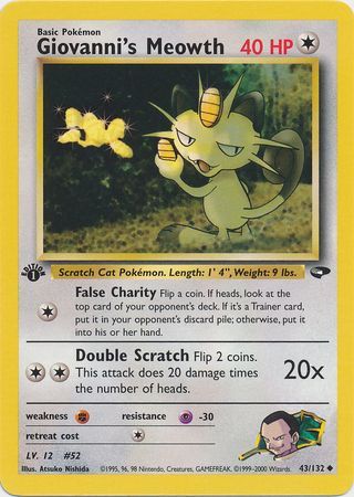 Giovanni's Meowth - 43-132 - 1st Edition