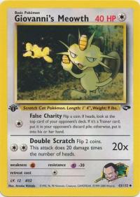 pokemon gym challenge 1st edition giovanni s meowth 43 132 1st edition