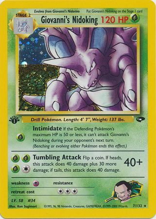 Giovanni's Nidoking - 7-132 - 1st Edition