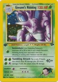 pokemon gym challenge 1st edition giovanni s nidoking 7 132 1st edition