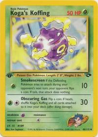 pokemon gym challenge 1st edition koga s koffing 48 132 1st edition