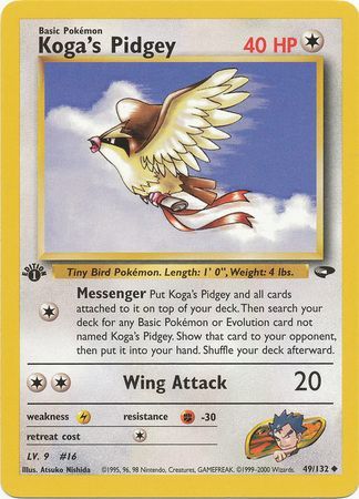 Koga's Pidgey - 49-132 - 1st Edition