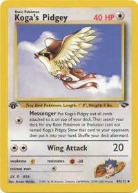 pokemon gym challenge 1st edition koga s pidgey 49 132 1st edition