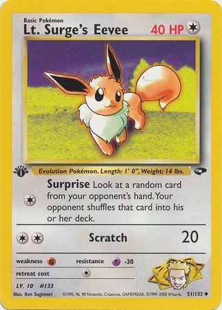 Lt. Surge's Eevee - 51-132 - 1st Edition