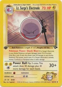 pokemon gym challenge 1st edition lt surge s electrode 52 132 1st edition