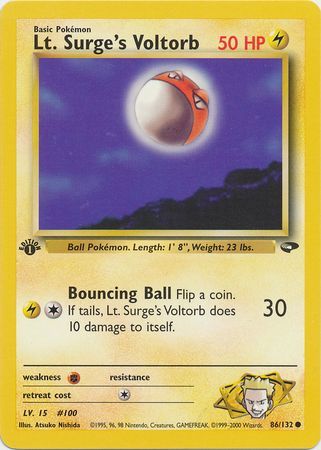 Lt. Surge's Voltorb - 86-132 - 1st Edition