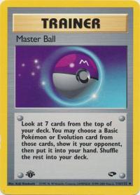 pokemon gym challenge 1st edition master ball 116 132 1st edition