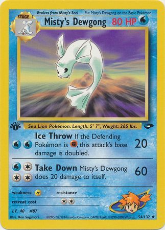 Misty's Dewgong - 54-132 - 1st Edition