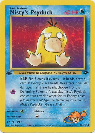 Misty's Psyduck - 90-132 - 1st Edition