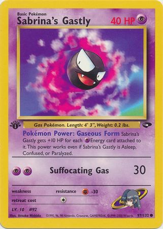 Sabrina's Gastly - 97-132 - 1st Edition