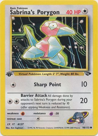 Sabrina's Porygon - 98-132 - 1st Edition