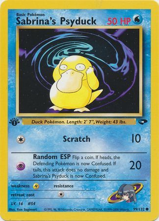 Sabrina's Psyduck - 99-132 - 1st Edition