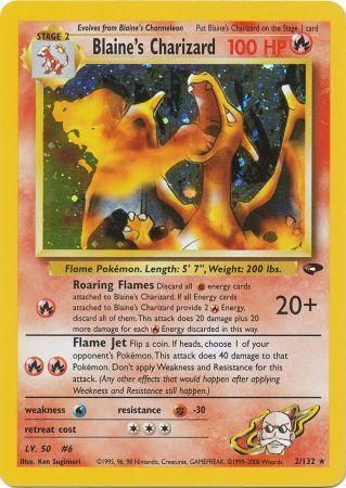 Blaine's Charizard - 2-132 - (Energy Symbol Misprint)