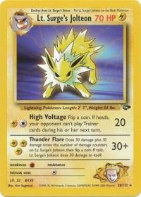 pokemon gym challenge lt surge s jolteon 28 132