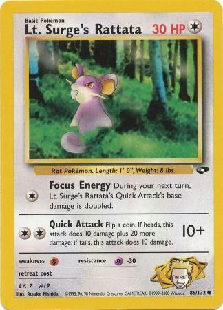 Lt. Surge's Rattata- 85-132