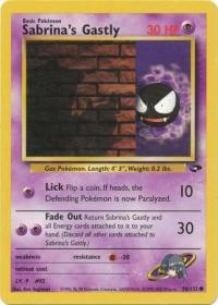 pokemon gym challenge sabrina s gastly 96 132