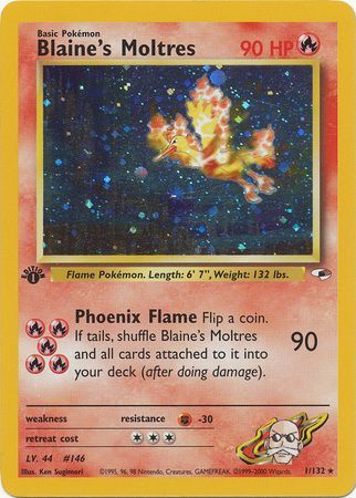 Blaine's Moltres - 1-132 - 1st Edition