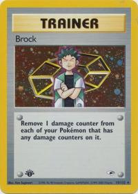 pokemon gym heroes 1st edition brock 15 132 1st edition