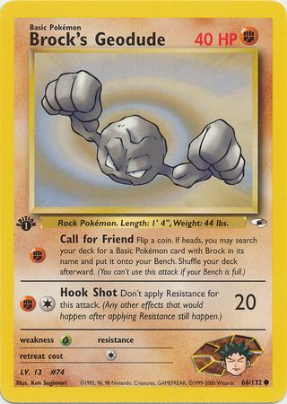 Brock's Geodude - 66-132 - 1st Edition