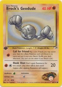 pokemon gym heroes 1st edition brock s geodude 66 132 1st edition