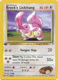 pokemon gym heroes 1st edition brock s lickitung 41 132 1st edition