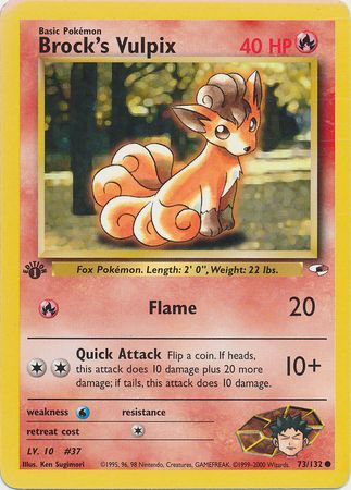 Brock's Vulpix - 73-132 - 1st Edition