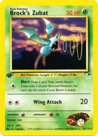 pokemon gym heroes 1st edition brock s zubat 24 132 1st edition