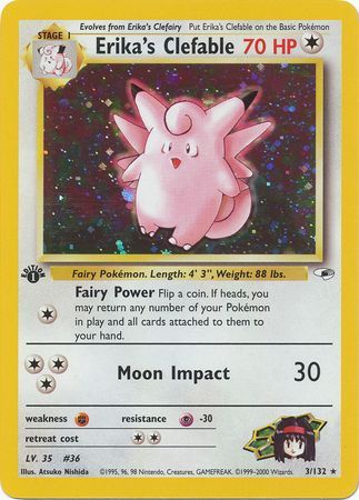 Erika's Clefable - 3-132 - 1st Edition