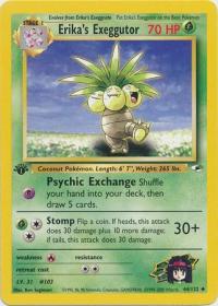 pokemon gym heroes 1st edition erika s exeggutor 44 132 1st edition